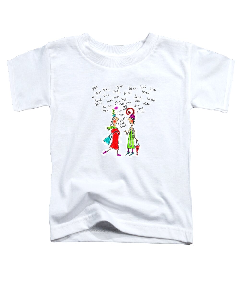 Girl Toddler T-Shirt featuring the digital art Girl Talk by Karon Melillo DeVega