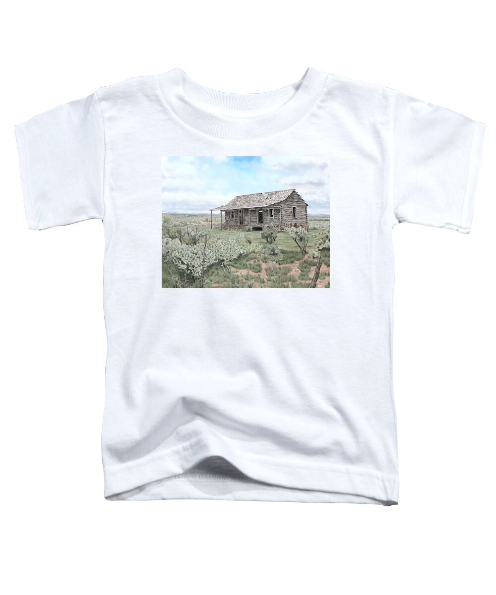 Cabin Toddler T-Shirt featuring the digital art Glade Park Spring by Rick Adleman