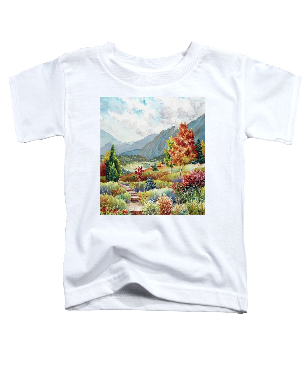 Autumn Colors Painting Toddler T-Shirt featuring the painting Golden Trail by Anne Gifford