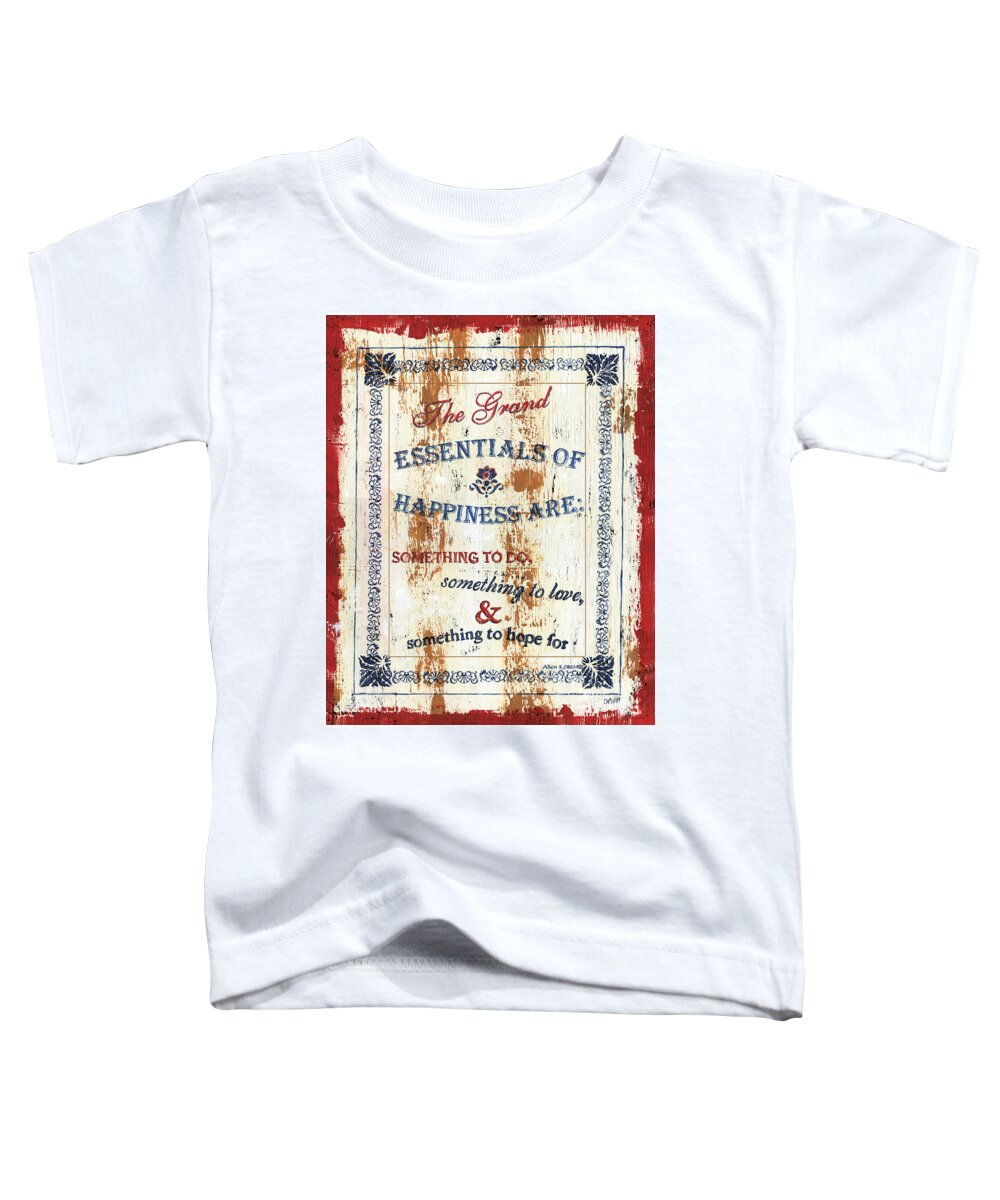 Spiritual Toddler T-Shirt featuring the painting Grand Essentials of Happiness by Debbie DeWitt