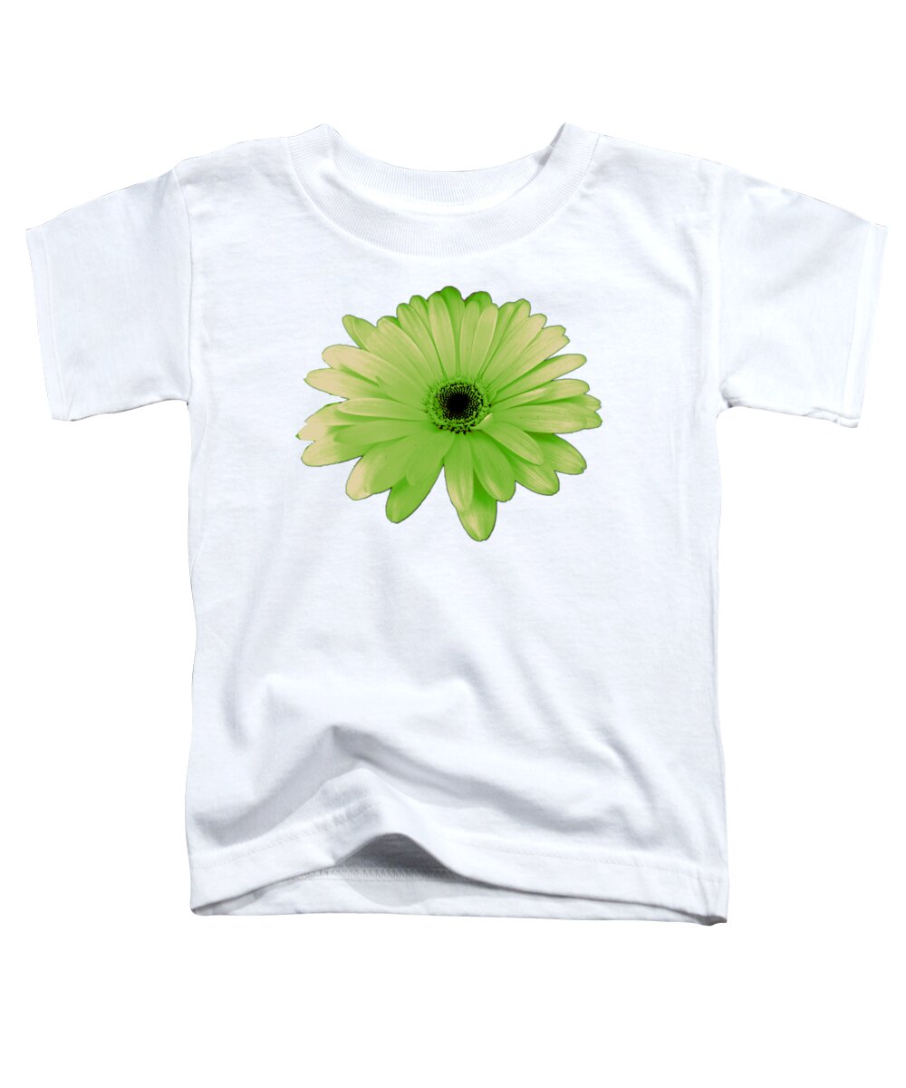 Digital Art Toddler T-Shirt featuring the photograph Green Daisy Flower by Delynn Addams