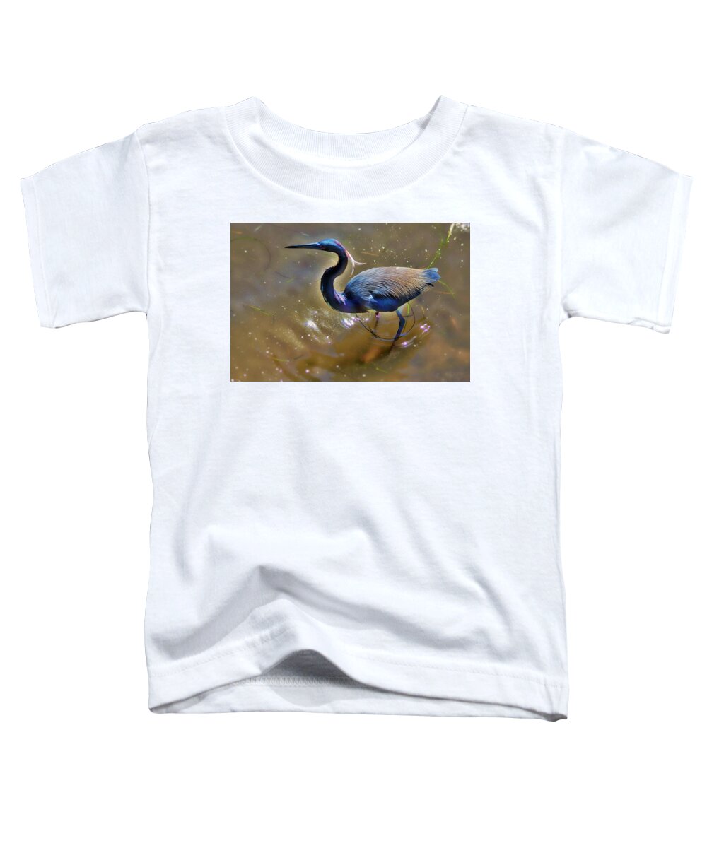  Toddler T-Shirt featuring the photograph Green Heron by Stoney Lawrentz