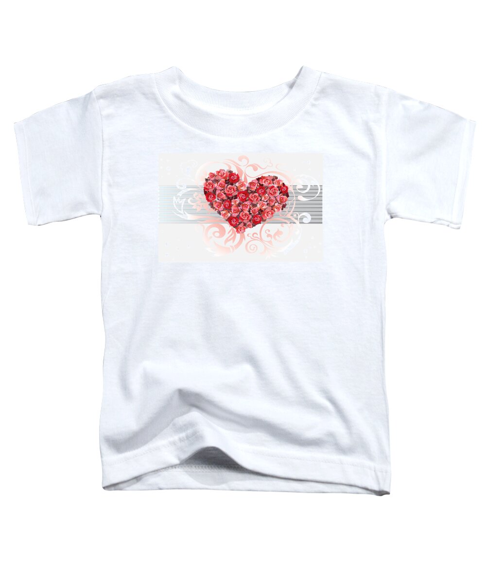 Heart Toddler T-Shirt featuring the digital art Heart by Ariadna De Raadt