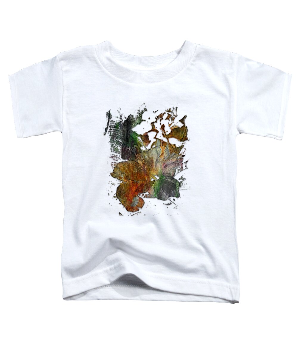 Muted Toddler T-Shirt featuring the photograph Hibiscus S D Z 2 Muted Rainbow 3 Dimensional by DiDesigns Graphics