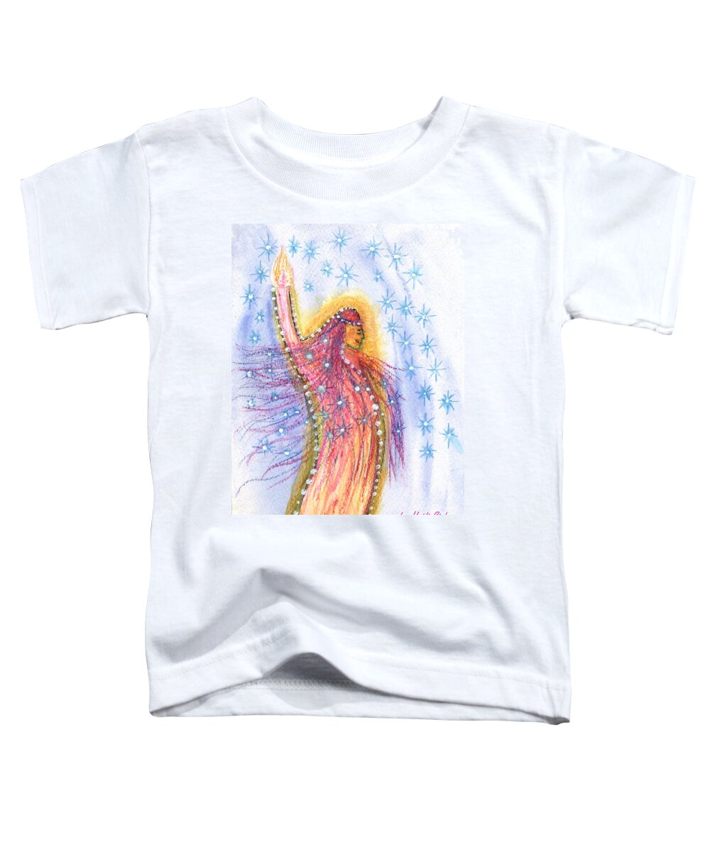 Holding The Focus On The Light Toddler T-Shirt featuring the painting Holding the focus on the light by Heidi Sieber
