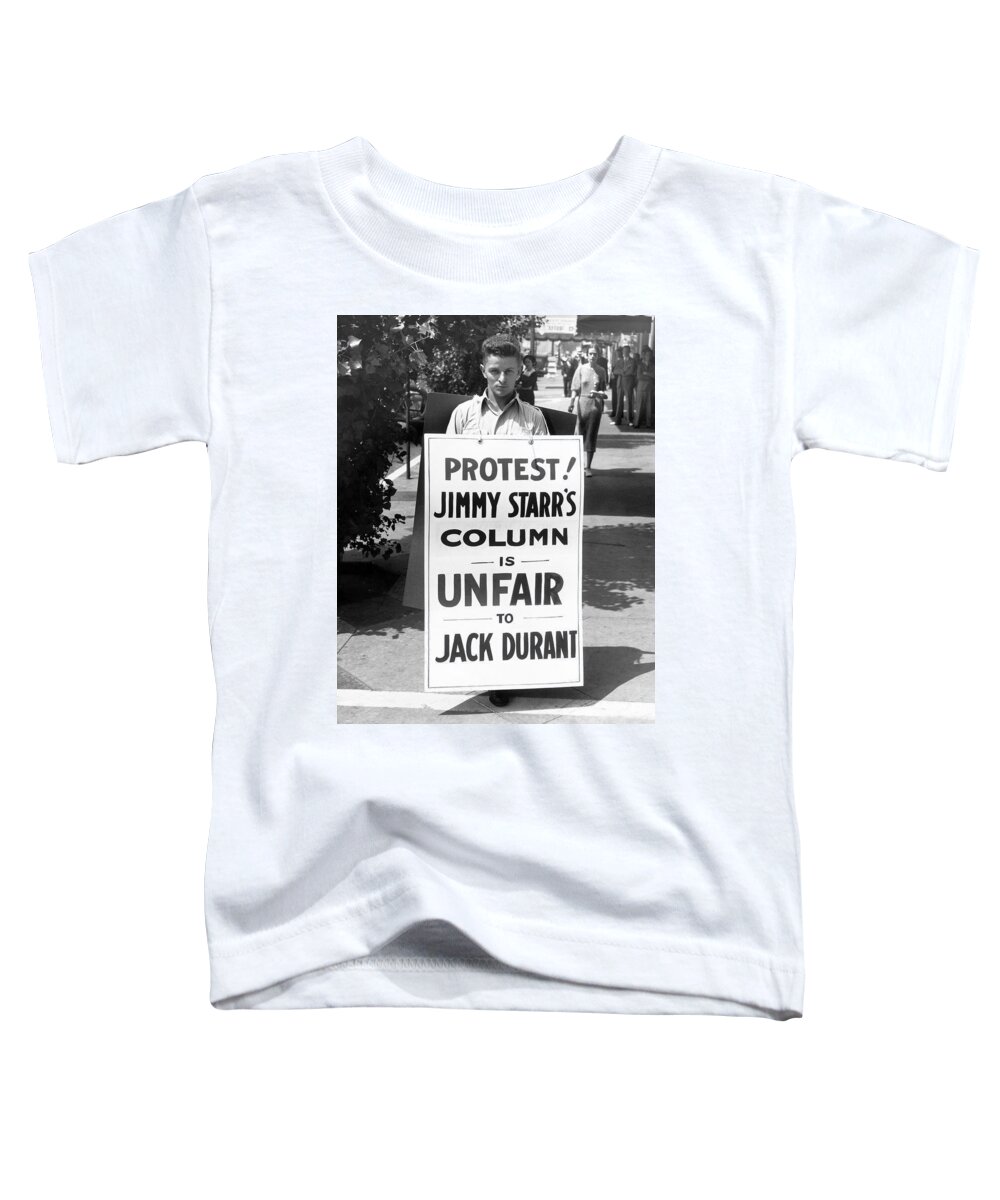 1930s Toddler T-Shirt featuring the photograph Hollywood Protest by Underwood Archives