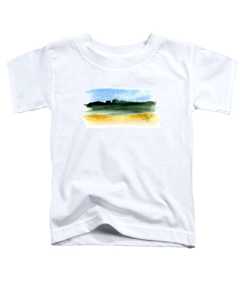 Landscape Toddler T-Shirt featuring the painting Horizon by Paul Gaj