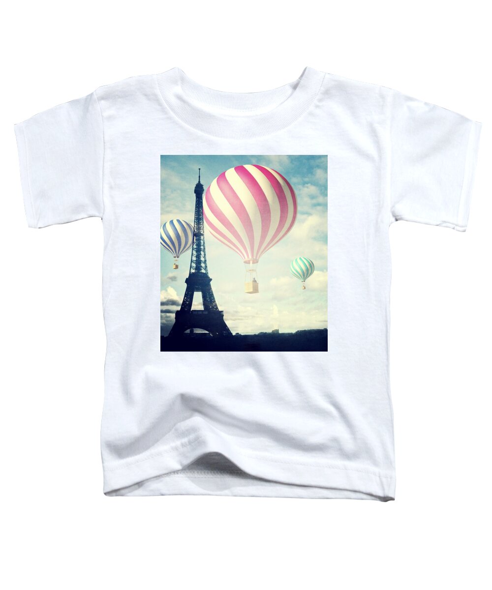 Hot Air Balloon Toddler T-Shirt featuring the photograph Hot Air Balloons in Paris #1 by Marianna Mills