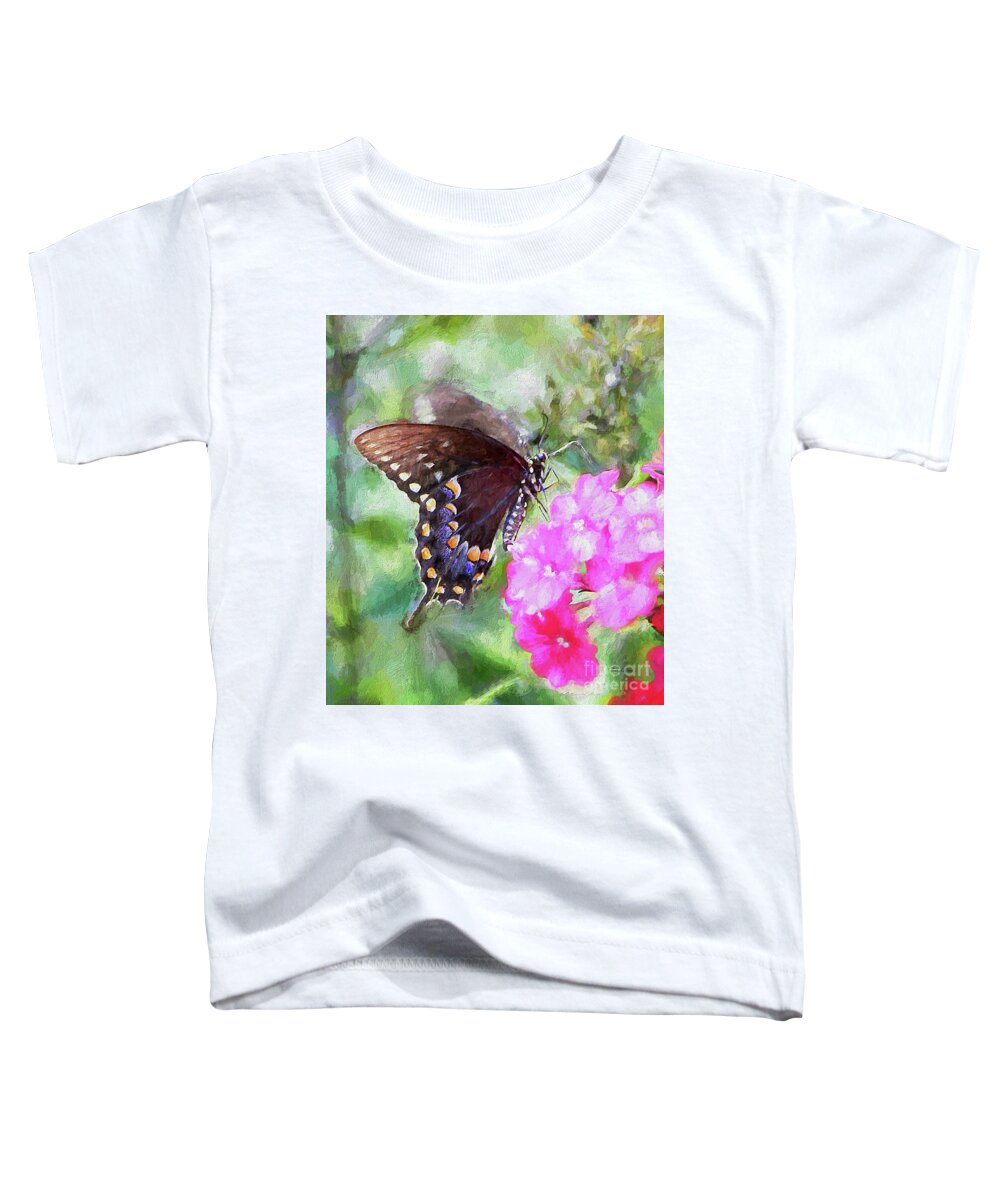 Butterfly Toddler T-Shirt featuring the painting How Beautiful It is by Tina LeCour