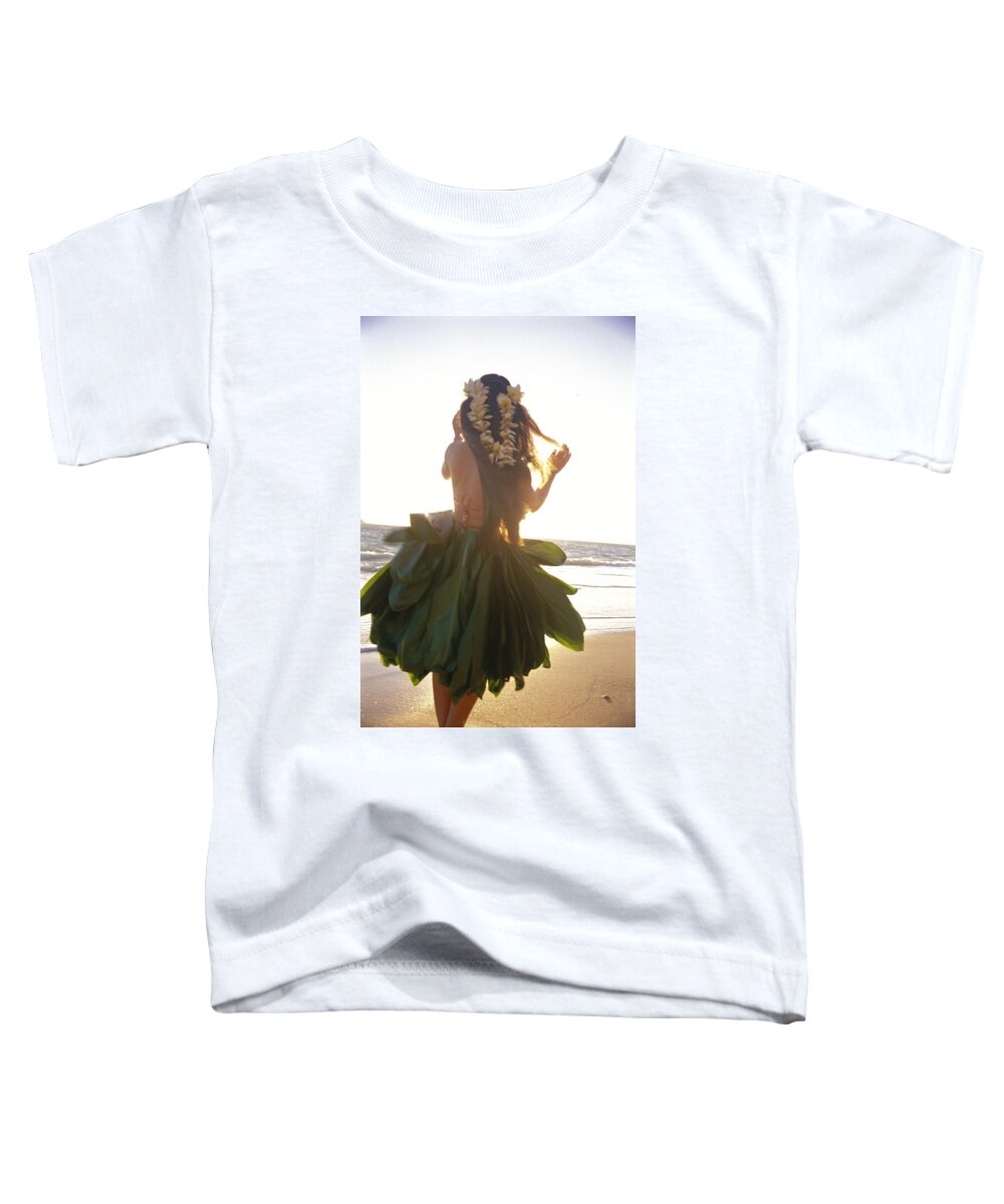 Back View Toddler T-Shirt featuring the photograph Hula At Sunrise by Tomas del Amo - Printscapes