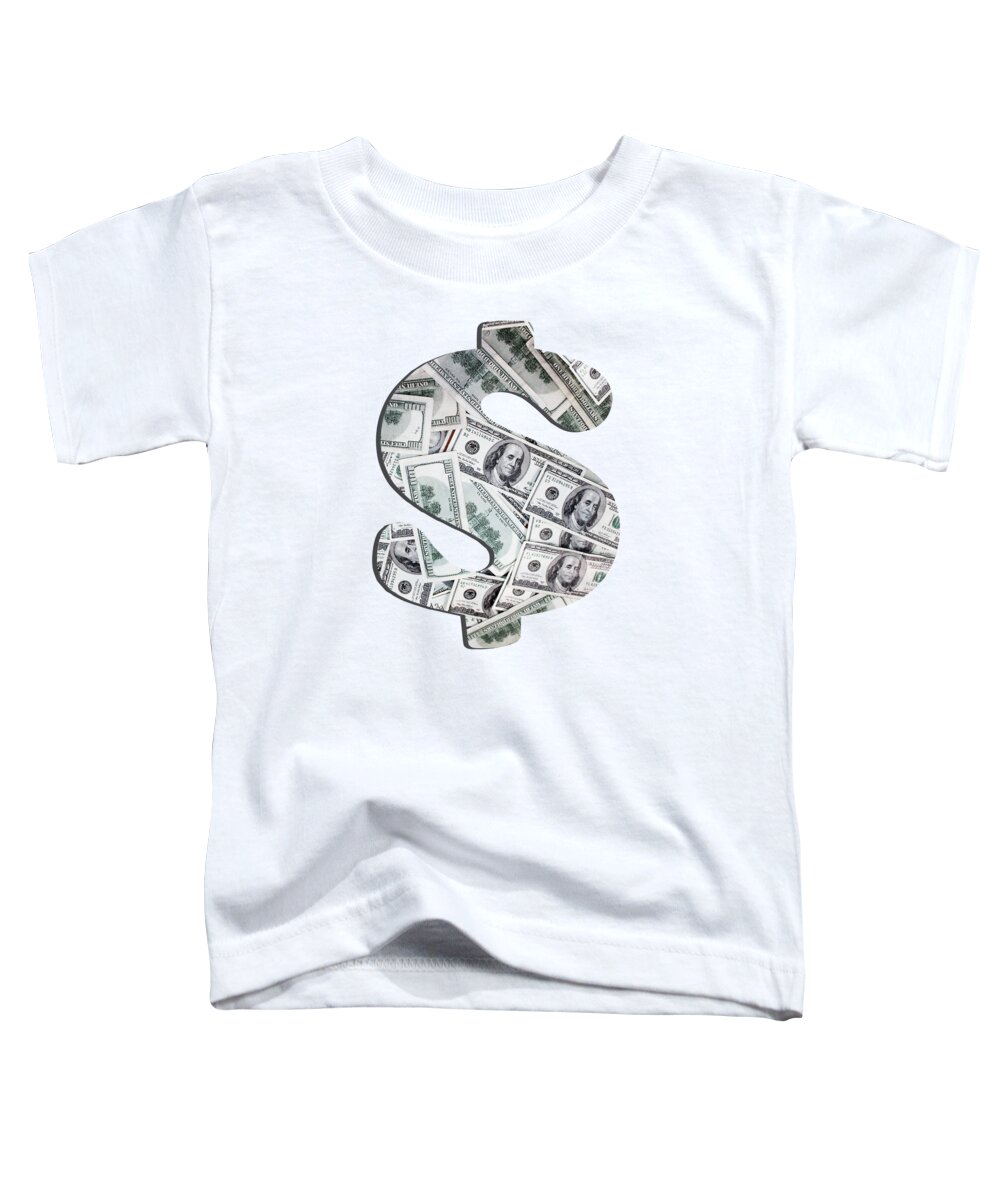 Cash Toddler T-Shirt featuring the photograph Hundred Dollar Bills by Gravityx9 Designs