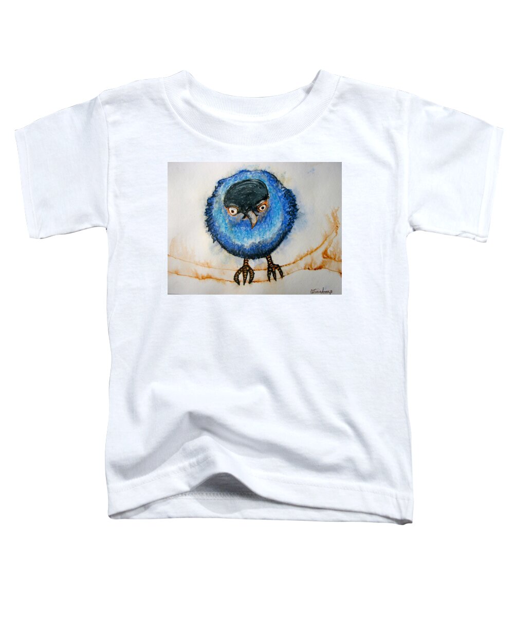 Birds Toddler T-Shirt featuring the painting I am not going to take it anymore. by Patricia Arroyo