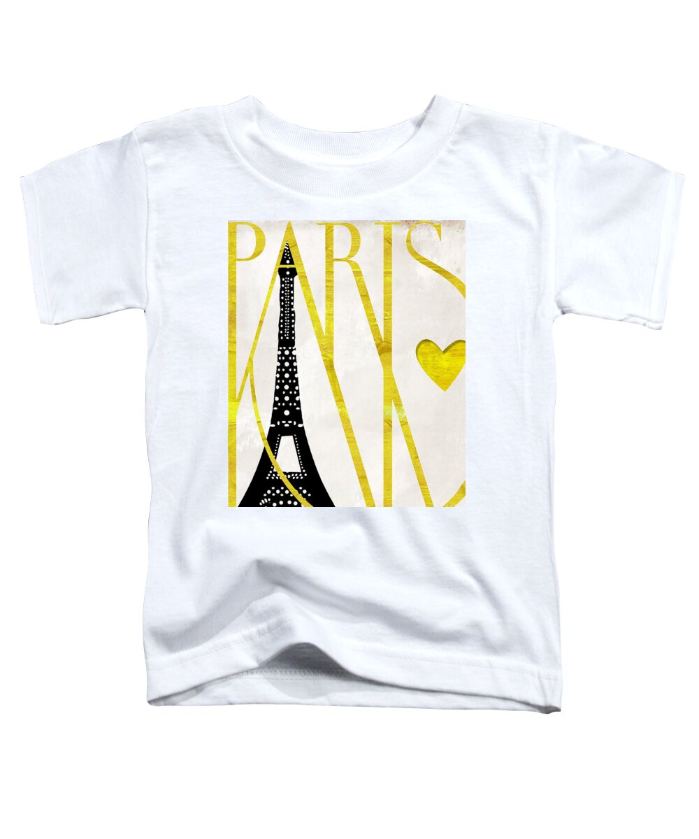 Paris Toddler T-Shirt featuring the painting I Love Paris by Mindy Sommers