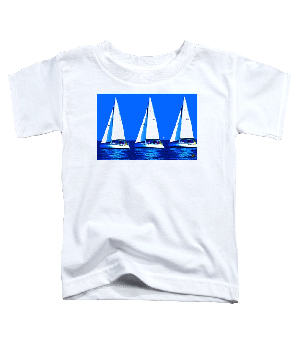 Boats Toddler T-Shirt featuring the painting I Saw Three Ships A'Sailing by CHAZ Daugherty
