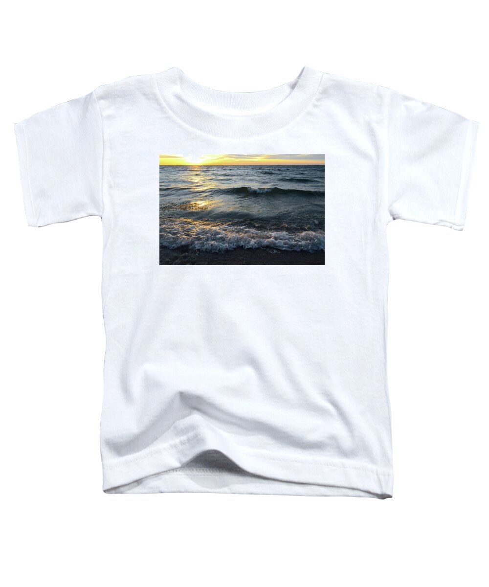 Abstract Toddler T-Shirt featuring the photograph Ice Crystal Waves Three by Lyle Crump