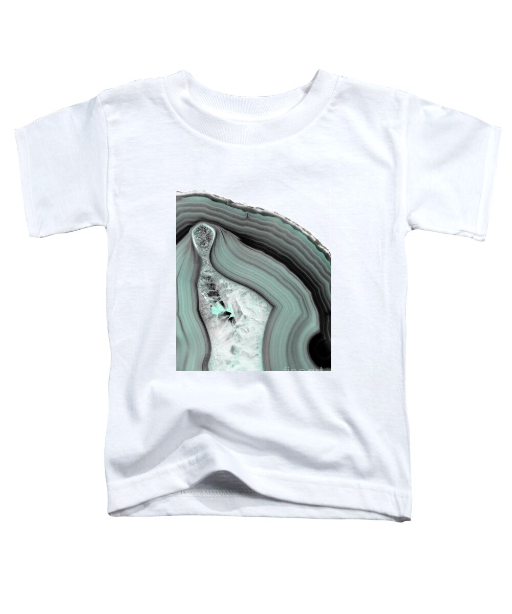 Blue Toddler T-Shirt featuring the photograph Iced Agate by Emanuela Carratoni