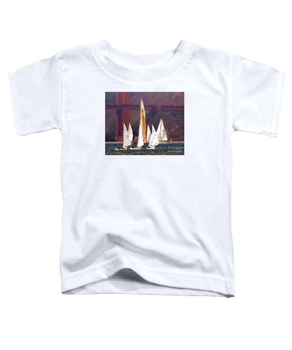 Mercury Class-sailing-competition Toddler T-Shirt featuring the photograph In the Mix by Scott Cameron