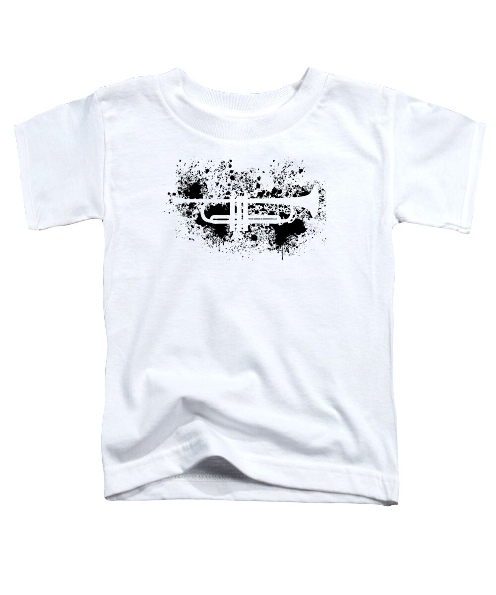 Ink Toddler T-Shirt featuring the digital art Inked Trumpet by Barbara St Jean