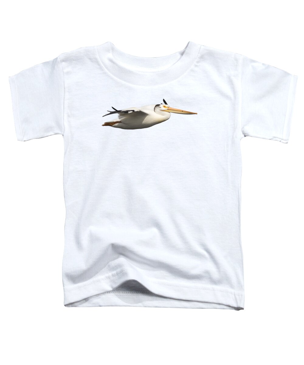 American White Pelican Toddler T-Shirt featuring the photograph Isolated Pelican 2016-1 by Thomas Young