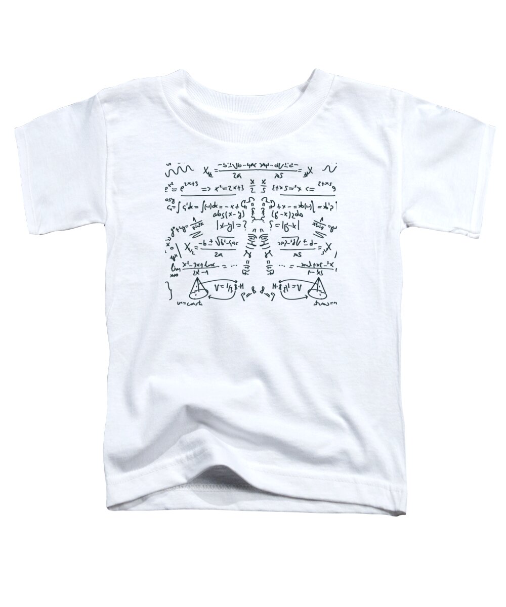 Math Equations Toddler T-Shirt featuring the drawing It Figures... by Kim Kent