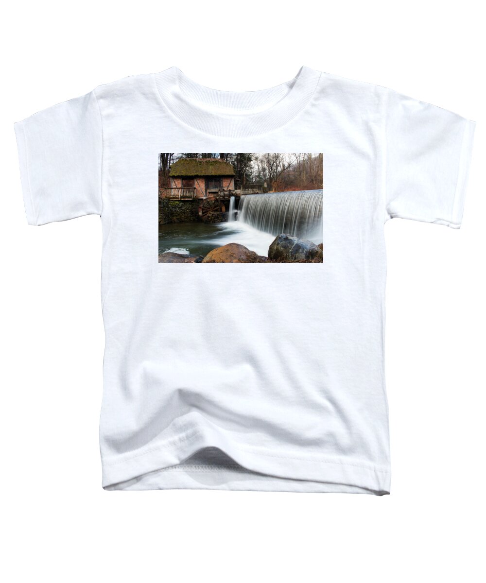 Waterfall Toddler T-Shirt featuring the photograph January Morning at Gomez Mill #2 by Jeff Severson