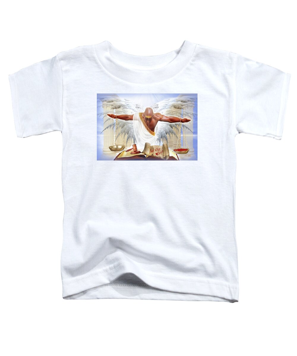  Toddler T-Shirt featuring the digital art Justice Served by Jennifer Page