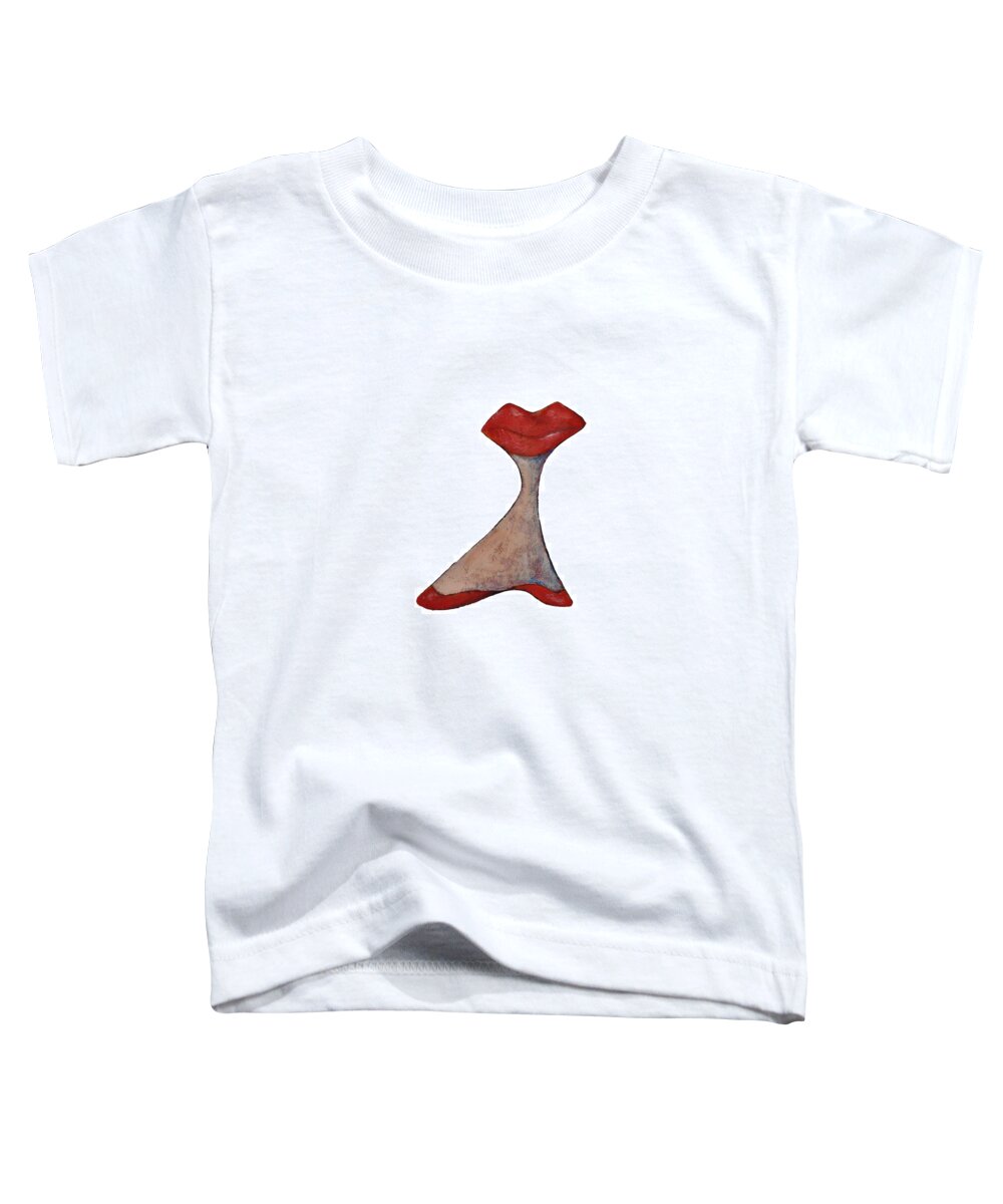 Surrealism Toddler T-Shirt featuring the painting Kiss Kiss by Eduard Meinema