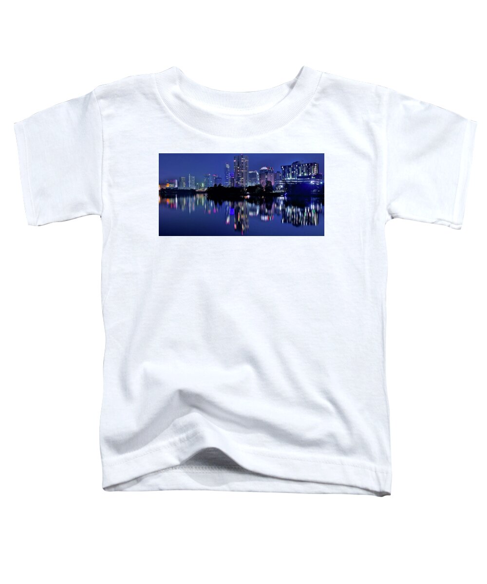 Austin Toddler T-Shirt featuring the photograph Lady Blue Lake by Frozen in Time Fine Art Photography