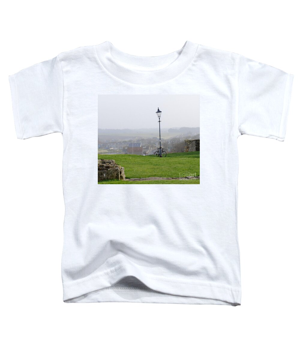 Lamppost Toddler T-Shirt featuring the photograph Lamppost and bike. by Elena Perelman