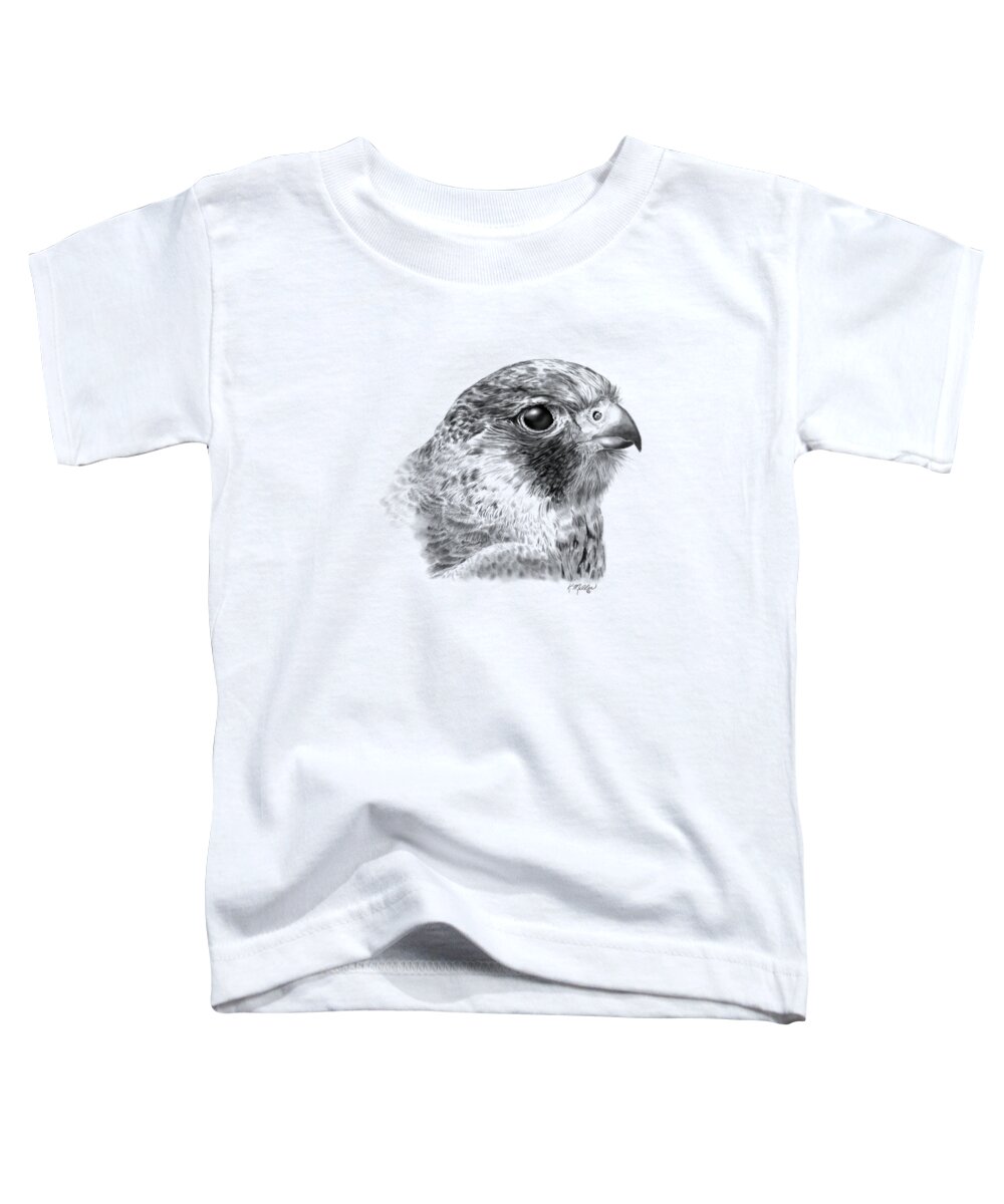 Lanner Falcon Toddler T-Shirt featuring the digital art Lanner Falcon by Kathie Miller