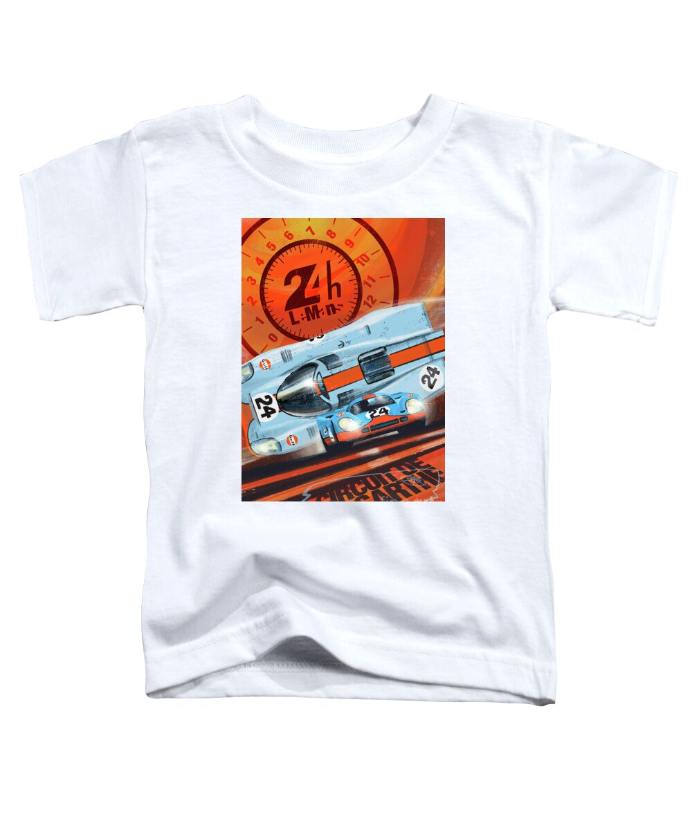 Le Mans Toddler T-Shirt featuring the painting Le Mans 24H by Sassan Filsoof