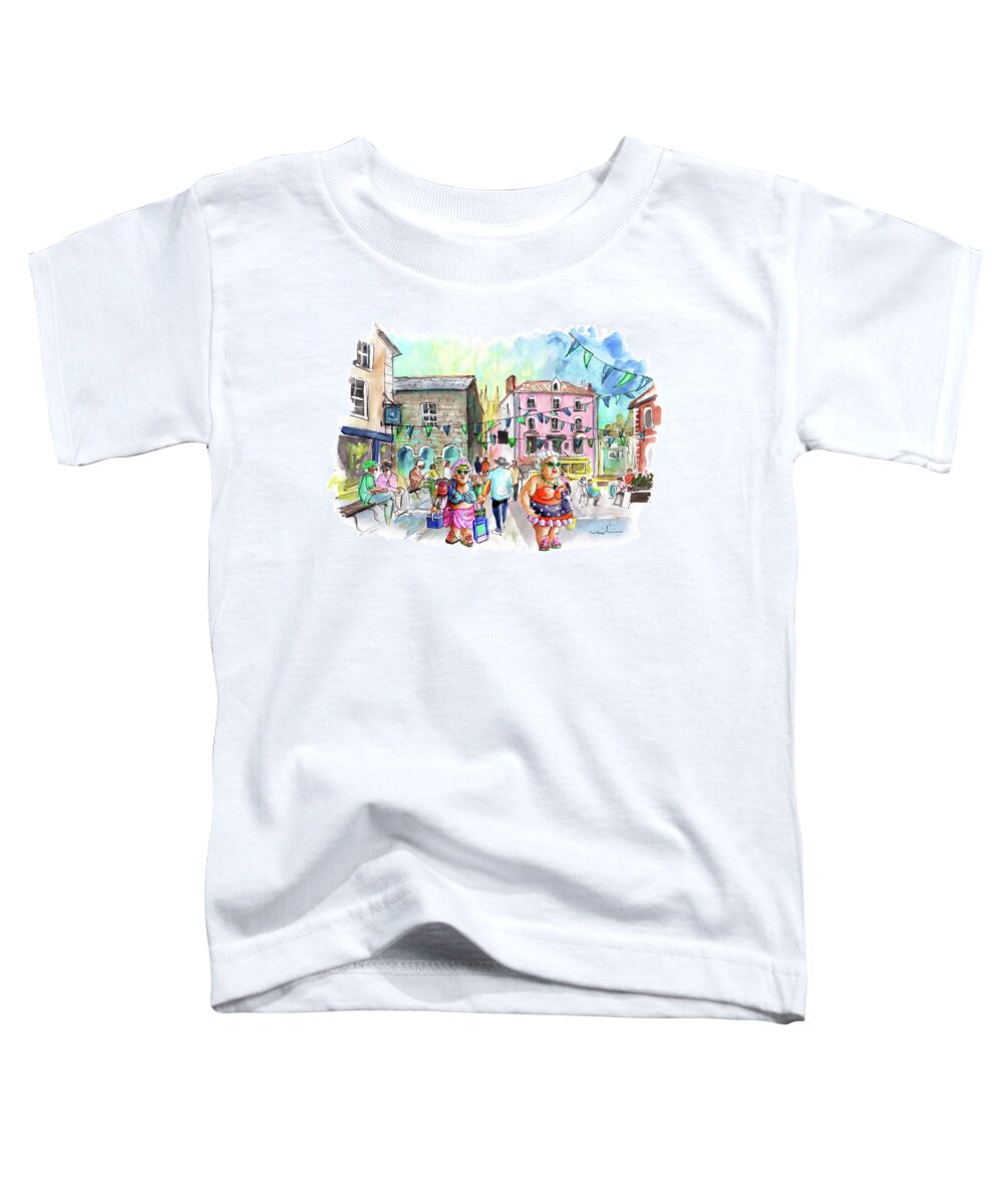 Travel Toddler T-Shirt featuring the painting Les Belles De Fowey 08 by Miki De Goodaboom
