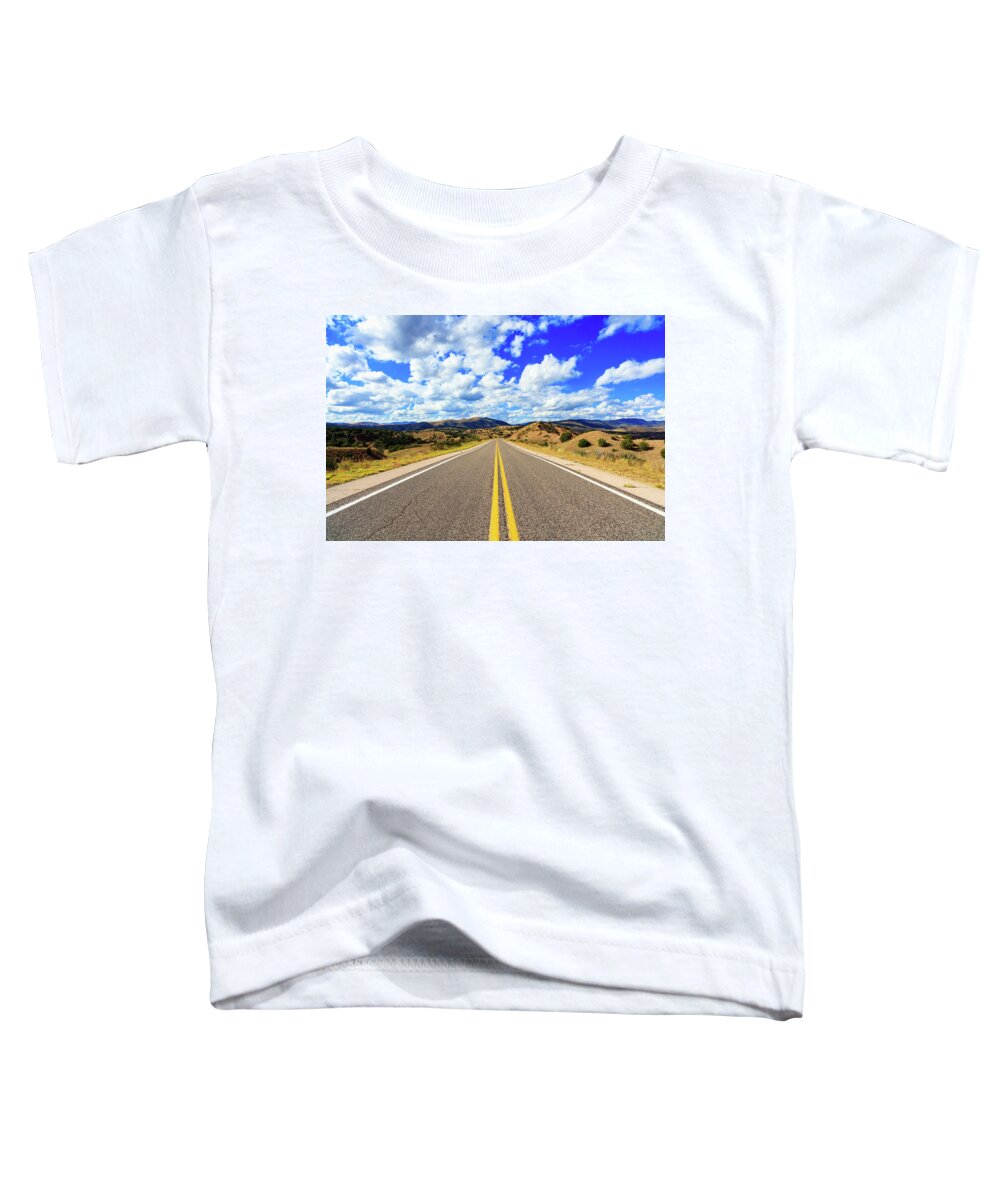 Gila National Forest Toddler T-Shirt featuring the photograph Lonely New Mexico Highway by Raul Rodriguez