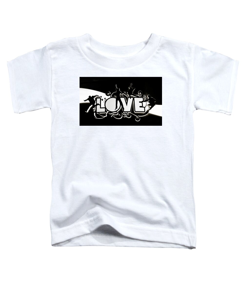 Love Toddler T-Shirt featuring the photograph LOVE Beatles Sign Vegas by Marilyn Hunt