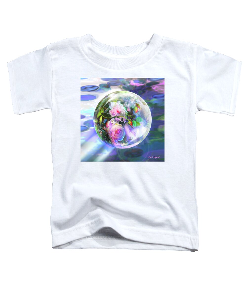 Roses Toddler T-Shirt featuring the digital art Love is all Around by Robin Moline