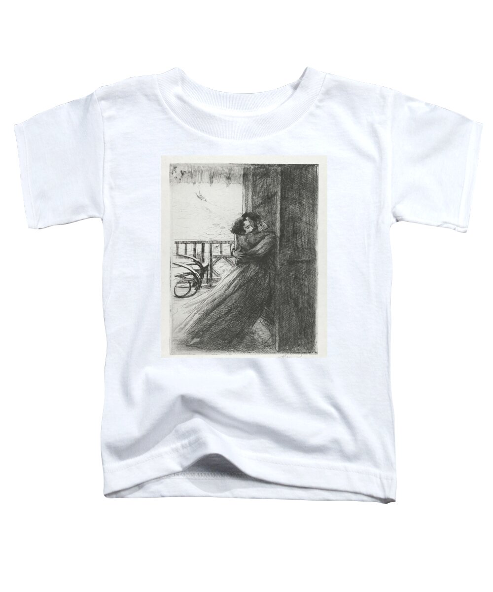 Love Toddler T-Shirt featuring the drawing Love - La Femme Series by Paul-Albert Besnard