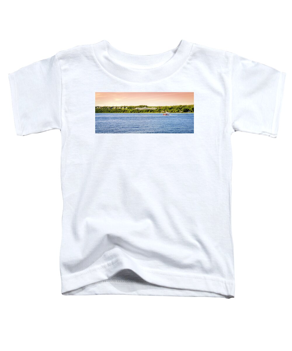 America Toddler T-Shirt featuring the photograph Mackinac Island Grand Hotel by Alexey Stiop