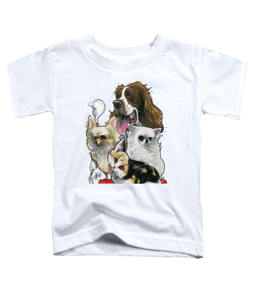 Cat Toddler T-Shirt featuring the drawing Mair 3926 by John LaFree