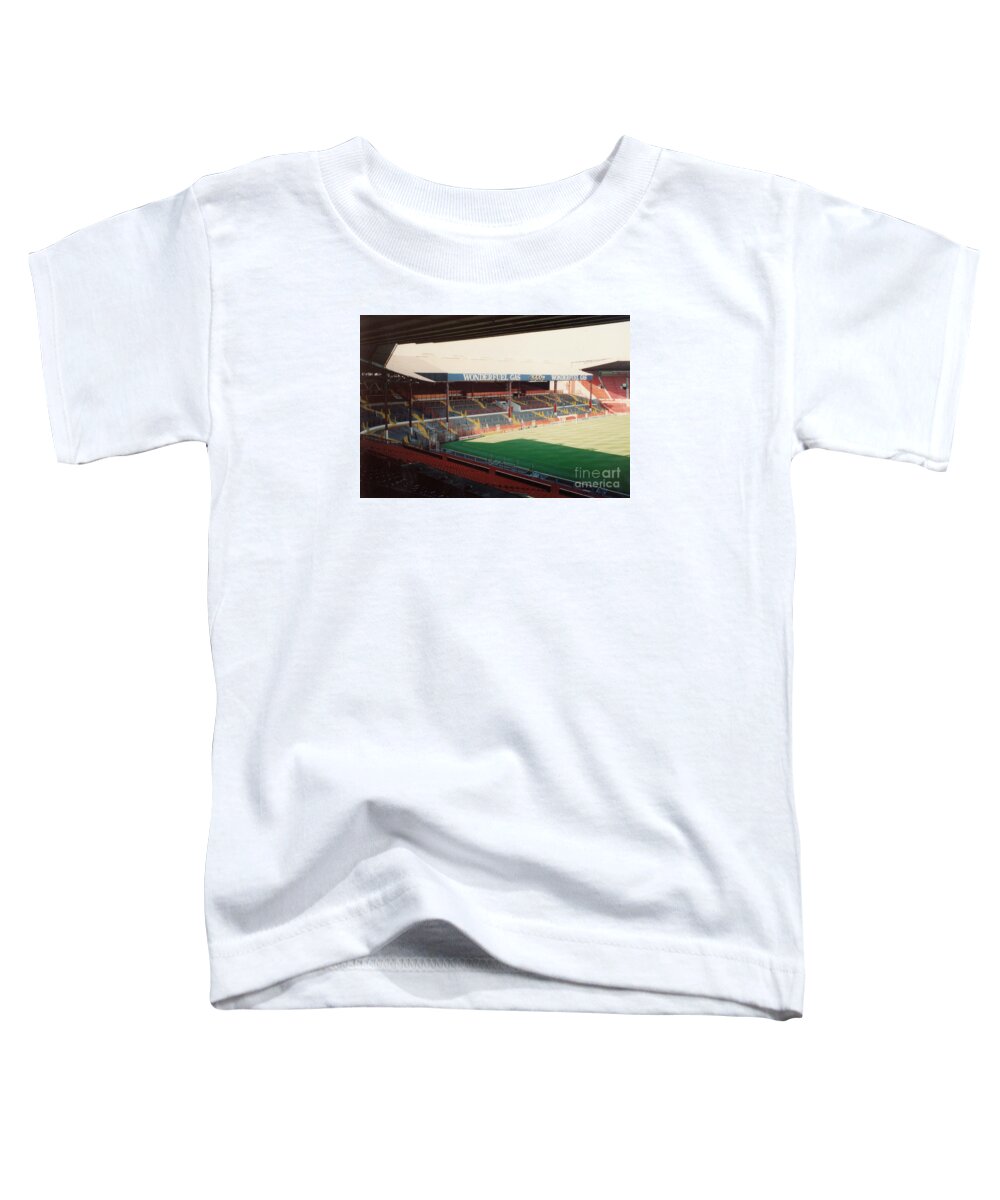  Toddler T-Shirt featuring the photograph Manchester United - Old Trafford - Stretford End 2 - 1991 by Legendary Football Grounds