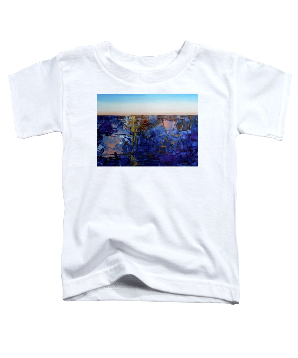 Landscape Toddler T-Shirt featuring the painting Manifesto Series, Gold Shafted Earth by Catherine Twomey