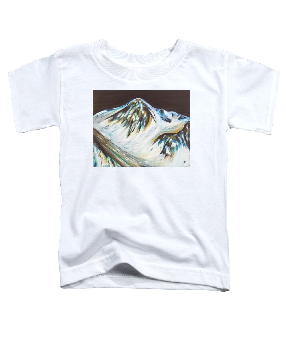 Mars Toddler T-Shirt featuring the painting Martian Winter by Neslihan Ergul Colley