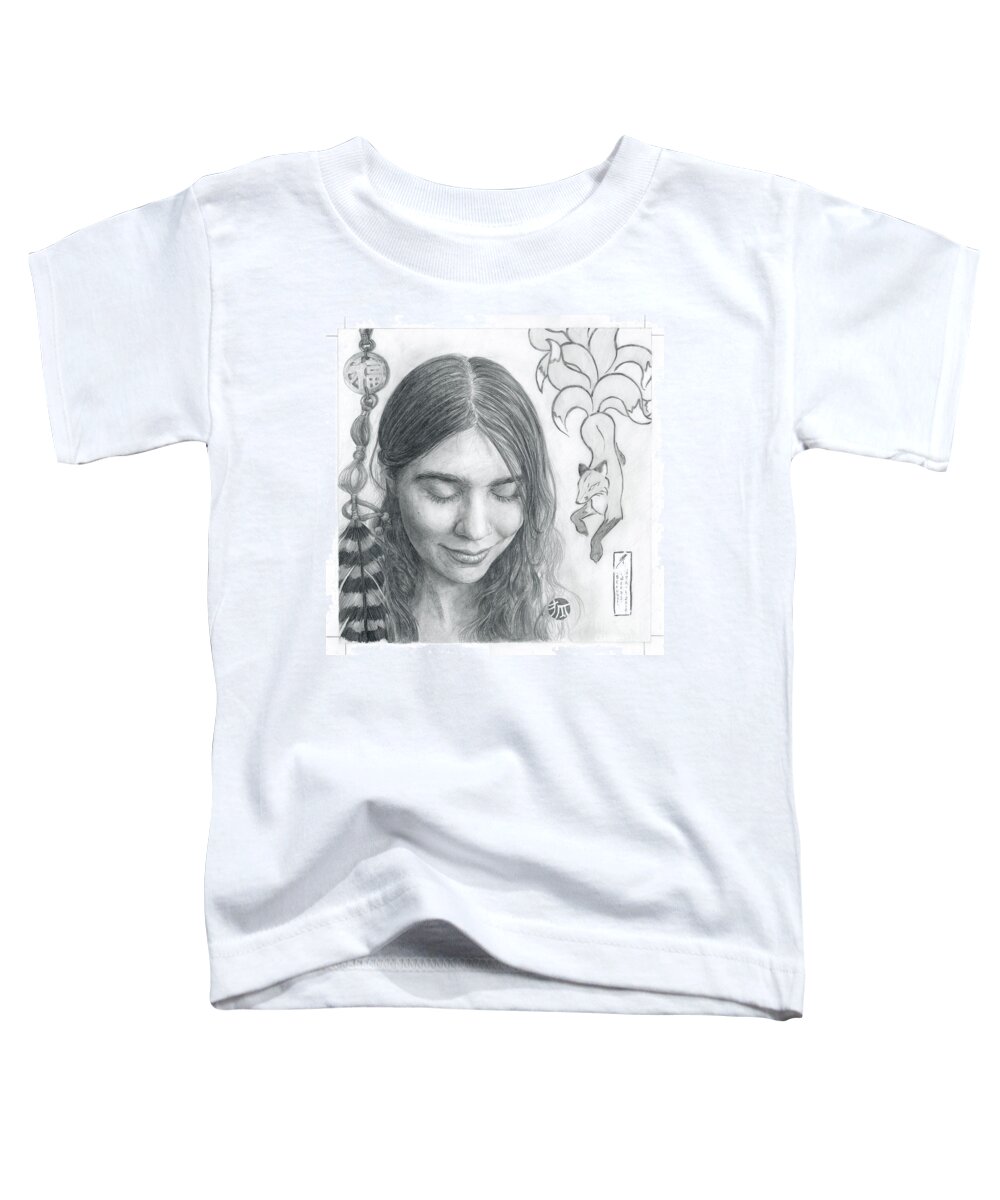Portrait Toddler T-Shirt featuring the drawing Memory of Me by Brandy Woods