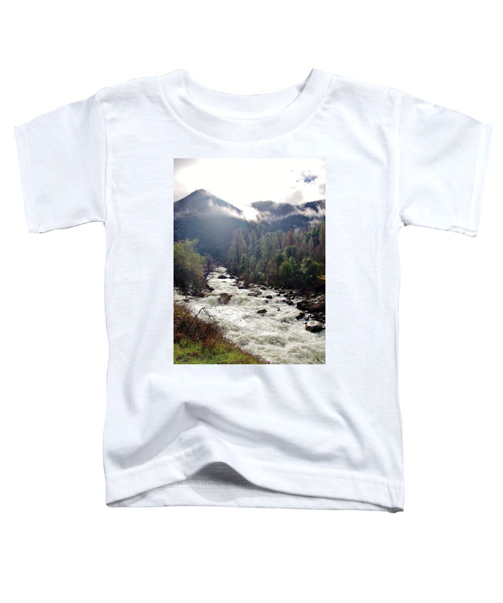 Merced River Toddler T-Shirt featuring the photograph Mercrd River Ca A by Phyllis Spoor