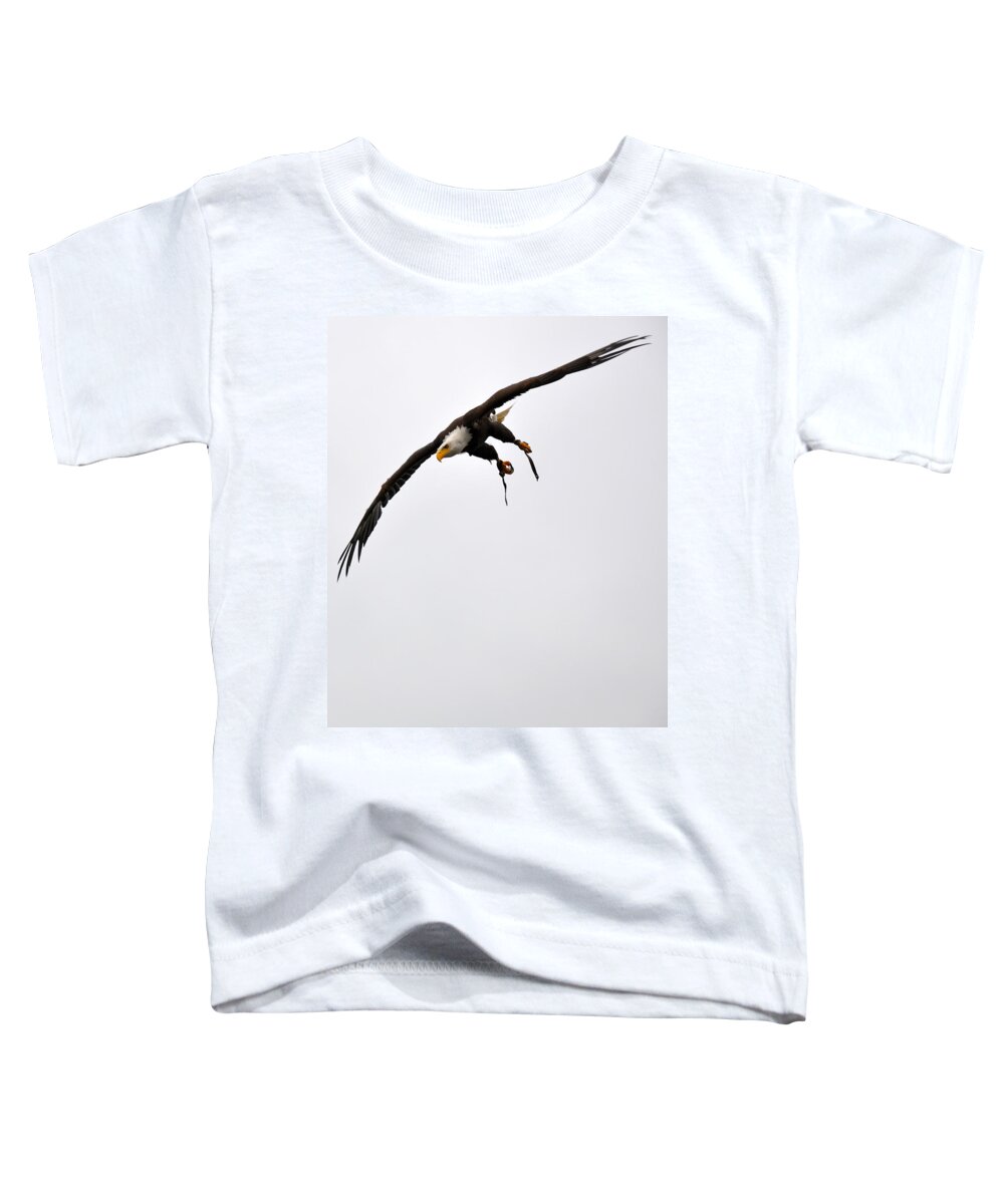 Eagle Toddler T-Shirt featuring the photograph Mighty Eagle Sweet Freedom by Caroline Reyes-Loughrey