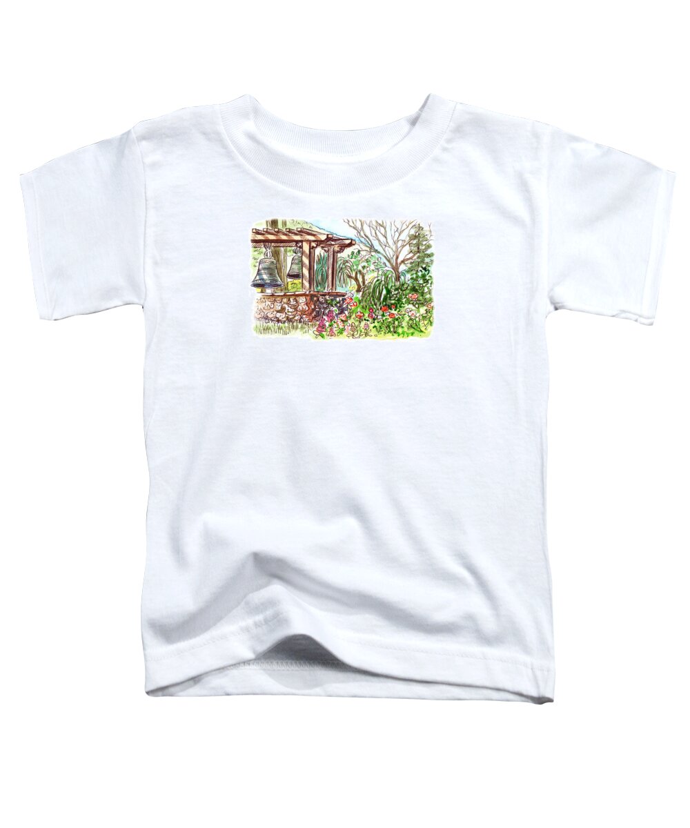 Garden Toddler T-Shirt featuring the painting Mission Garden San Louis Obispo by Irina Sztukowski