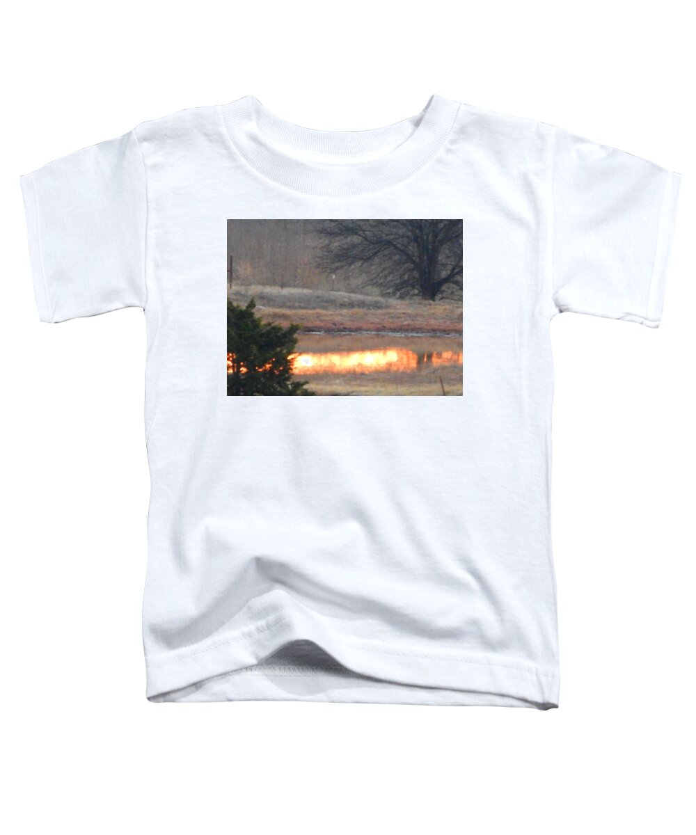 Morning Toddler T-Shirt featuring the photograph Morning Reflection by Virginia White