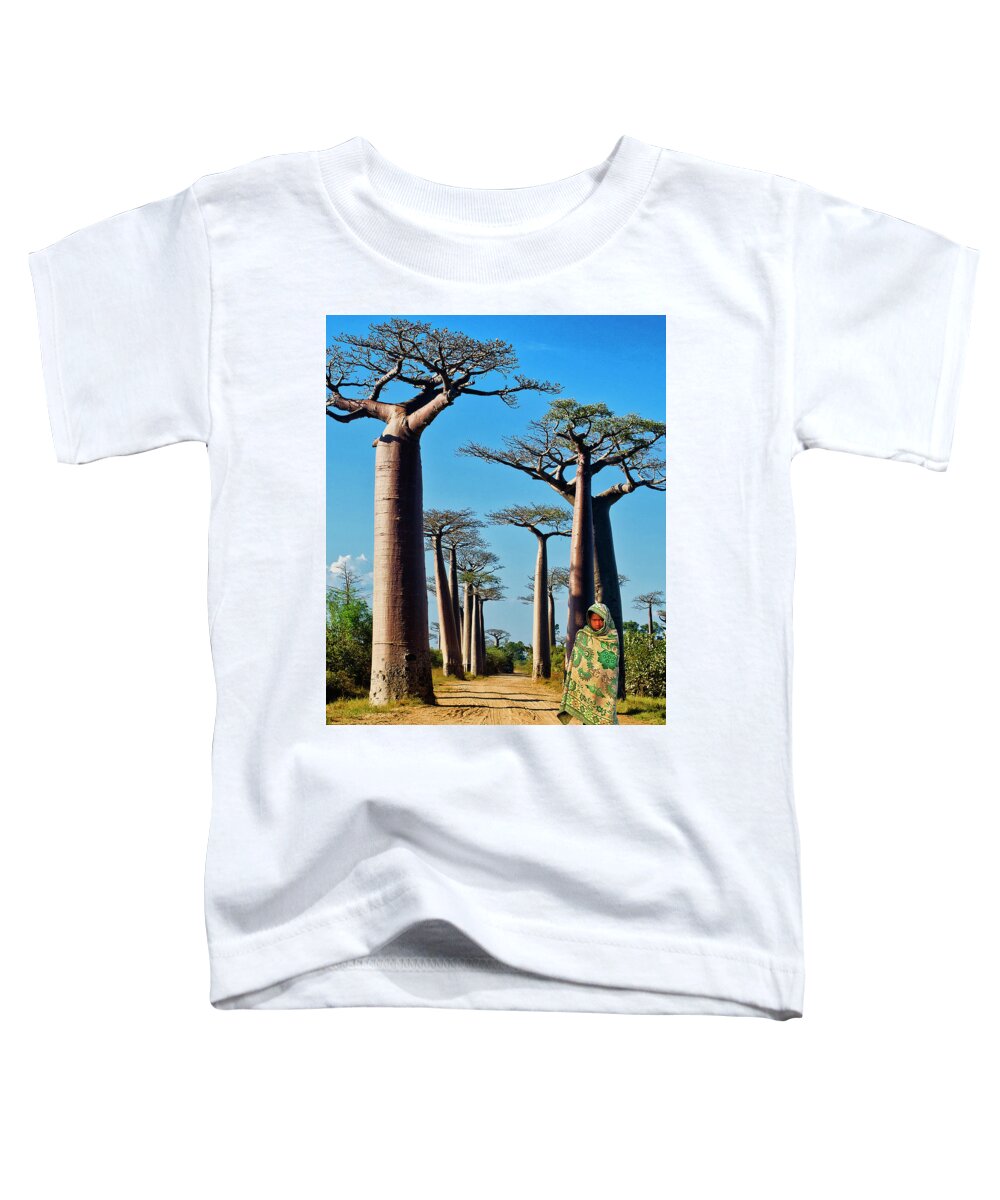 Baobab Trees Toddler T-Shirt featuring the photograph Morning Walk Madagascar by Dominic Piperata