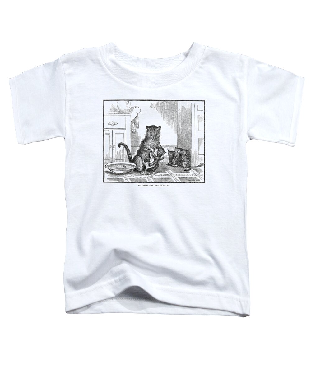 1880 Toddler T-Shirt featuring the photograph Mother Cat, 1880 by Granger