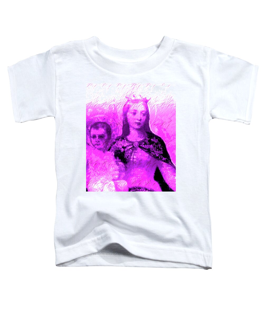 Mary Toddler T-Shirt featuring the digital art Mother Mary by Asok Mukhopadhyay