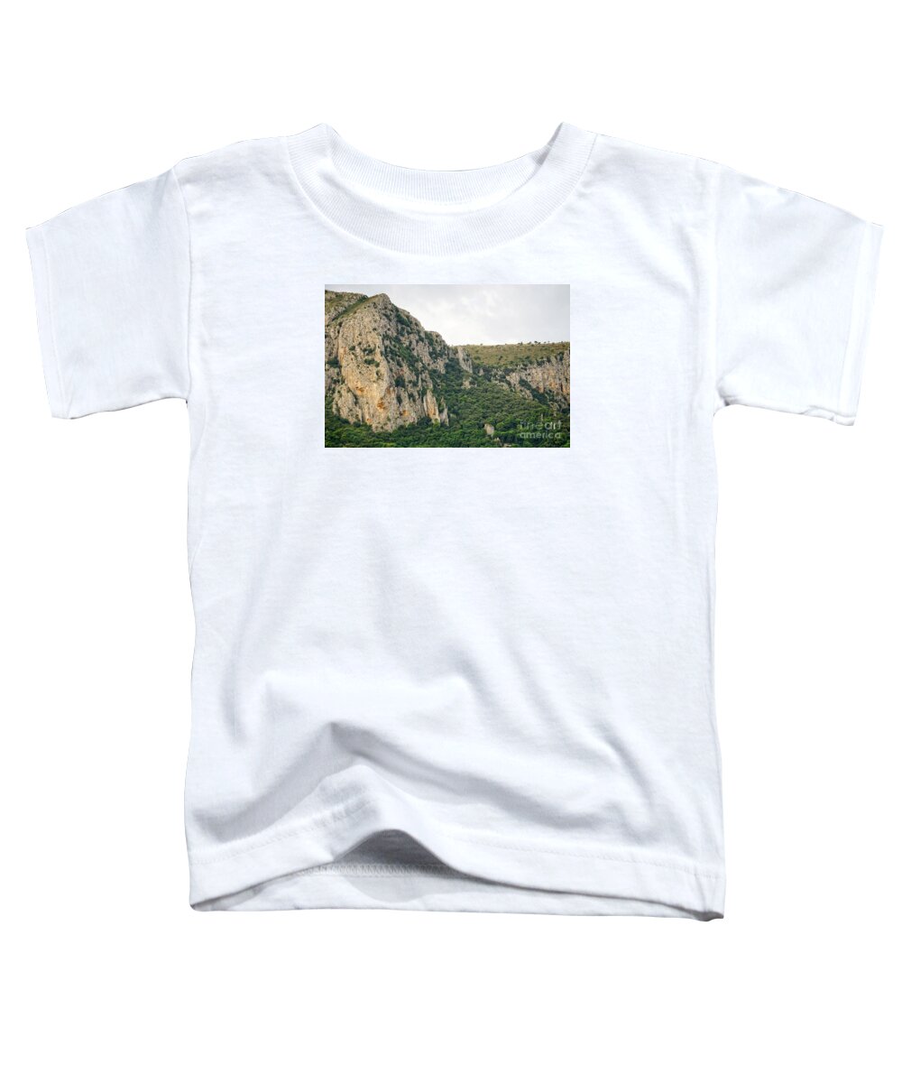 Capri Toddler T-Shirt featuring the photograph Mountains of Capri II by HD Connelly